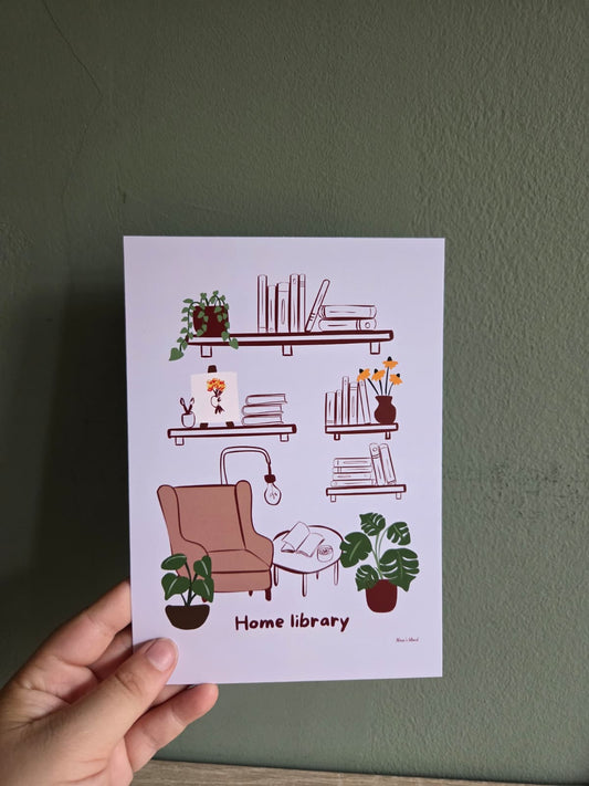 Home library - A5 print