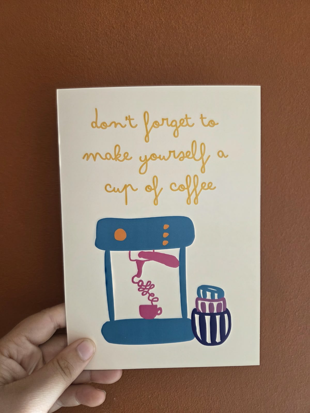 Don't forget coffee - A5 print